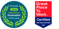 2024 Innovator of the Year Award and Great Place To Work badges