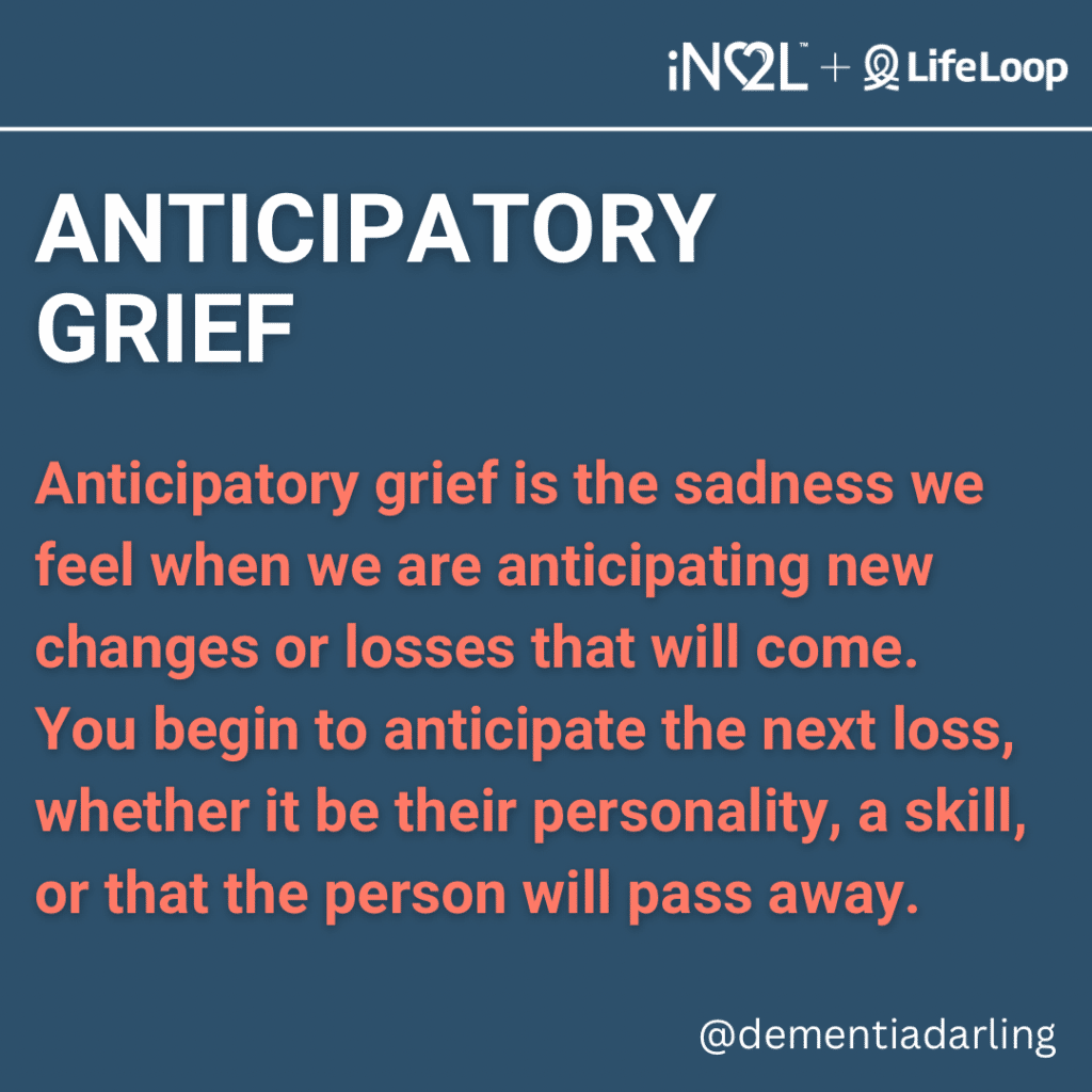 Anticipatory grief - sadness before change or loss to come