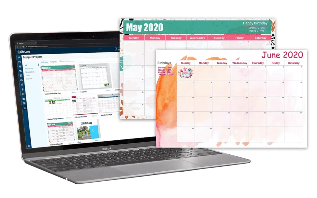 Lifeloop Calendar designer