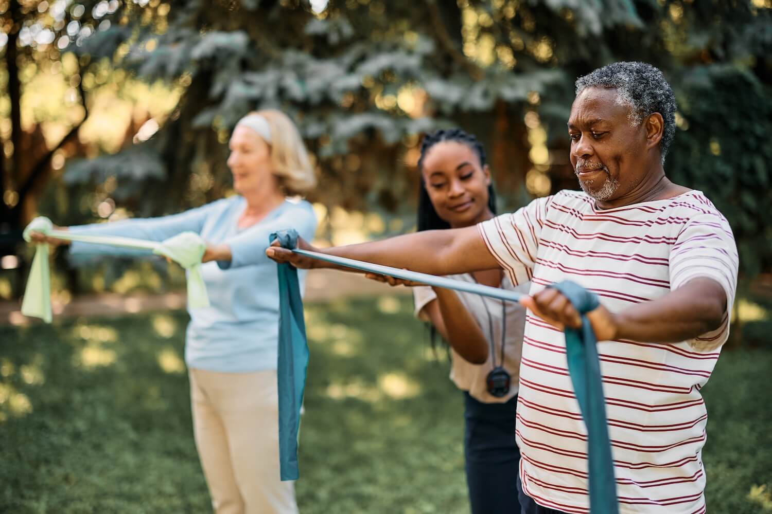 older adults exercising