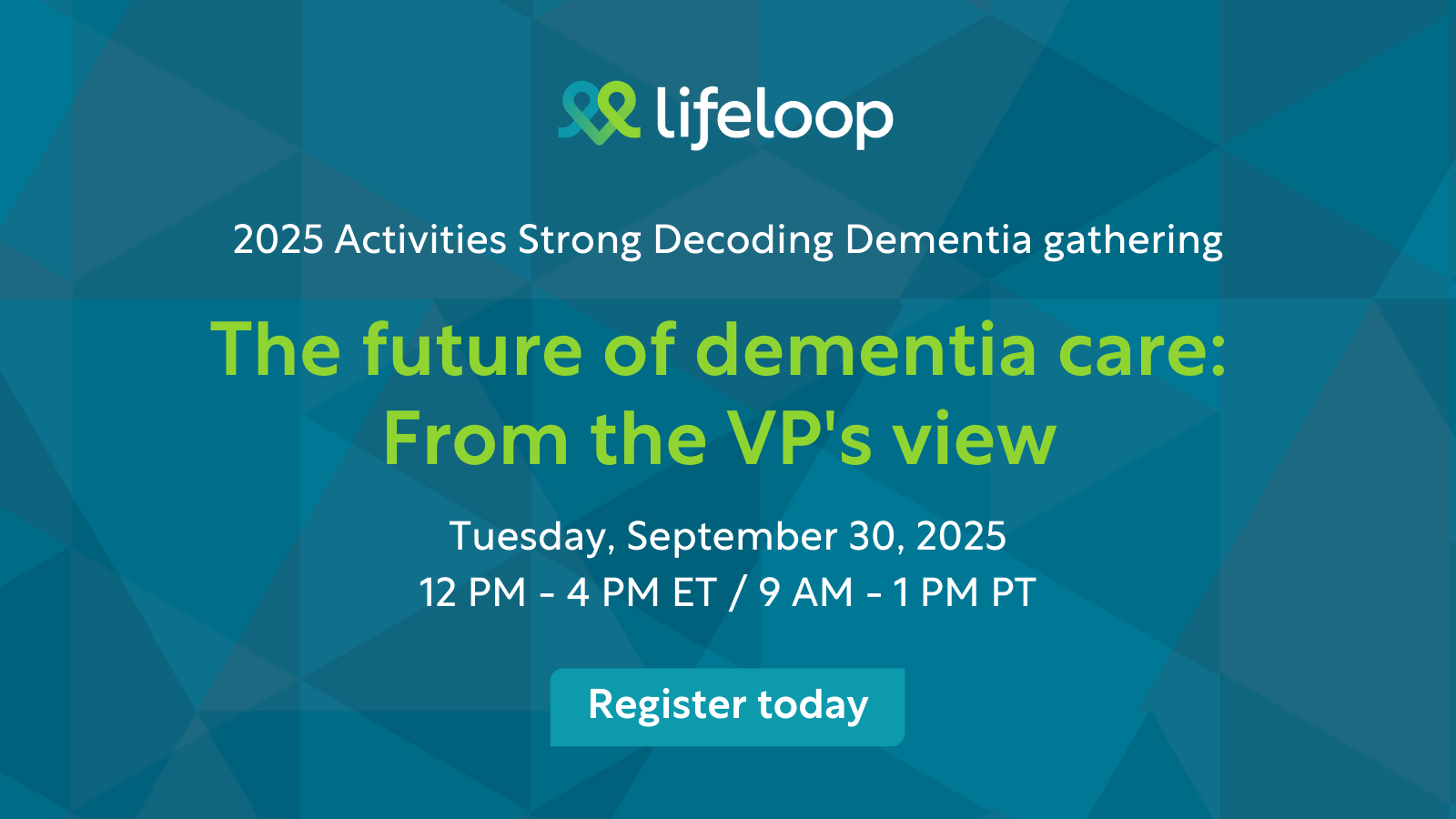 Decoding Dementia - The future of dementia care: From the VP's view