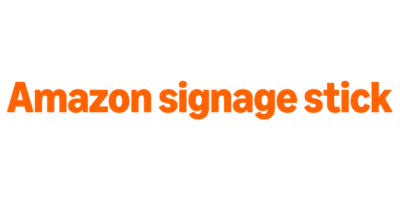 Amazon signage stick logo