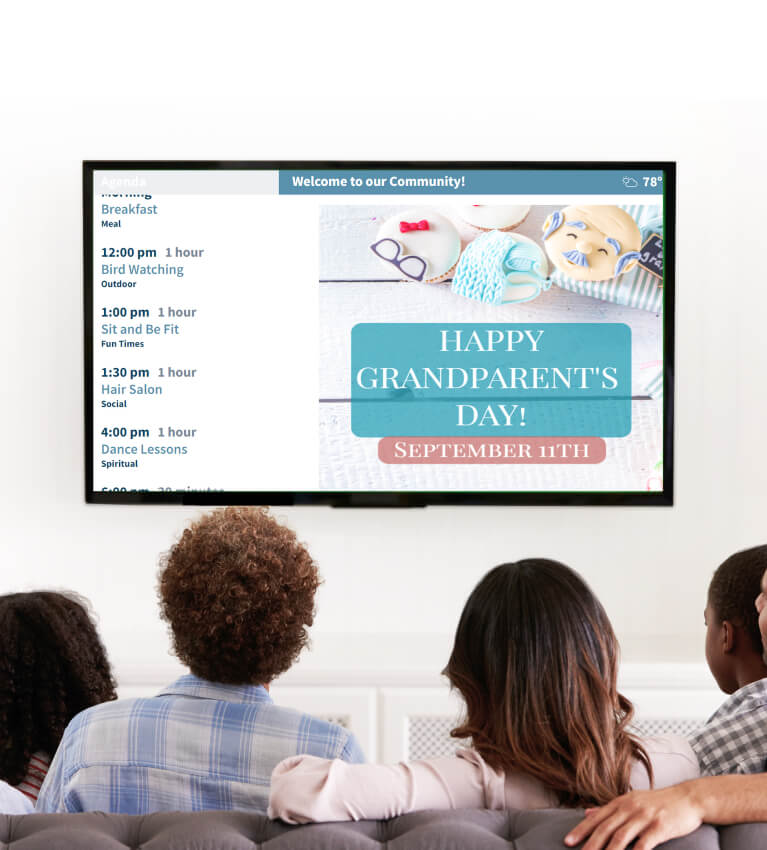 Feature -Digital signage- Happy grandparents day